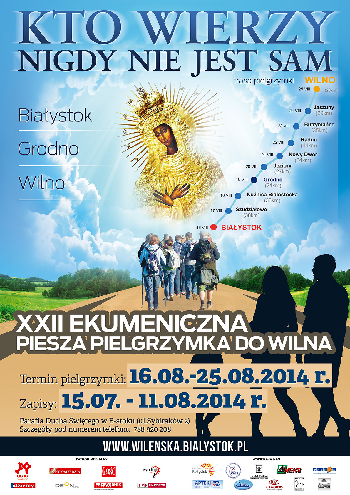 Plakat XXII Ekumenicznej Pieszej Pielgrzymi do Wilna